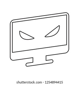 computer hacking icon. Element of cyber security for mobile concept and web apps icon. Thin line icon for website design and development, app development