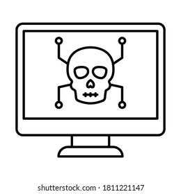 
Computer hacking  Line Style vector icon which can easily modify or edit
