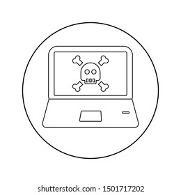 Computer Hacking, Threat, virus Icon