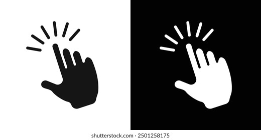 Computer hand cursor click icon Symbol mark in filled style
