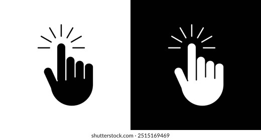 Clique no ícone do cursor do computador Sinal de contorno definido