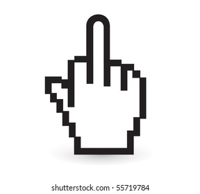 Middle Finger Icon Images Stock Photos Vectors Shutterstock