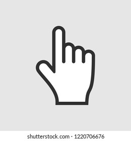 Computer hand cursor, Hand with finger pointing, vector illustration