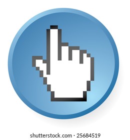 computer hand icon in vector mode