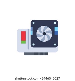 Computer hard disc flat vector icon design