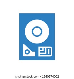 Computer hard disk icon - vector
