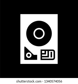 Computer hard disk icon - vector