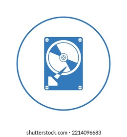 Computer Hard Disk Storage Icon | Circle Version Icon |