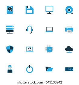 Computer Hardware Colorful Icons Set. Collection Of Earphones, Display, Laptop And Other Elements. Also Includes Symbols Such As Laptop, Camera, Keypad. Computer Hardware Colorful Icons Set. Collection Of Earphones, Display, Laptop And Other Elements. Also Includes Symbols Such As Laptop, Camera, Keypad.