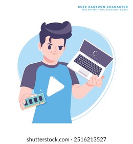 computer hardware concept illustration design