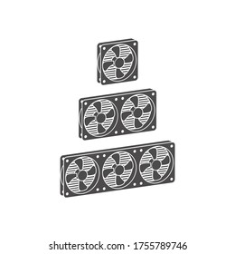 Hardware-Lüfter Symbol.Vektorgrafik.