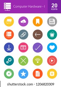 Computer & Hardware Filled Circle Icons