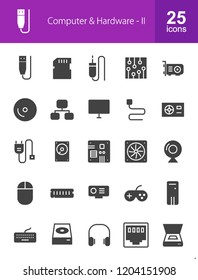 Computer & Hardware Glyph Icons