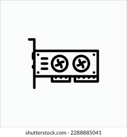  computer hardware, graphic card icon, isolated icon in light background, perfect for website, blog, logo, graphic design, social media, UI, mobile app