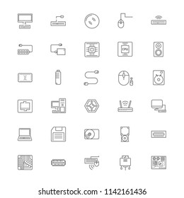 computer hardware icon set