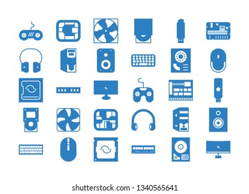 Computer And Hardware icons set - Vector