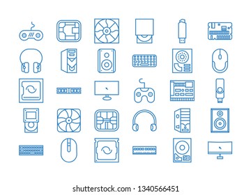 Computer And Hardware icons set - Vector
