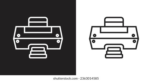 Computer Hardware Line Art Style icon and logo design
