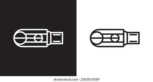 Computer Hardware Line Art Style icon and logo design