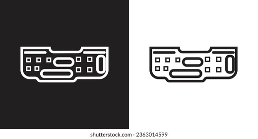 Computer Hardware Line Art Style icon and logo design
