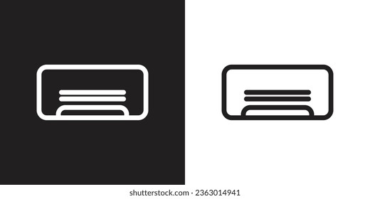 Icono de Estilo de arte de línea de hardware de computadora y diseño de logotipo