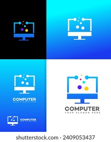 computer hardware logo Vector Template