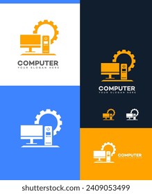 computer hardware logo Vector Template