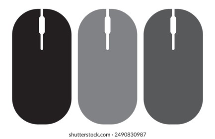 Computer hardware Mouse Icons set. Computer mouse icons vector. Left and right click vector. Icons set of pressing different mouse buttons for PC. Mouse wheel scroll