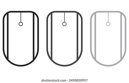 Computer hardware Mouse Icons set. Computer mouse icons vector. Left and right click vector. Icons set of pressing different mouse buttons for PC. Mouse wheel scroll