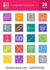 Computer & Hardware Multicolor B/G Icons