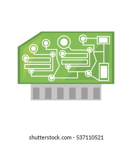 computer hardware processor card vector illustration eps 10