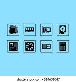 Computer Hardware Web icons