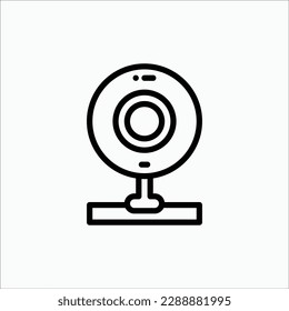  computer hardware, webcam icon, isolated icon in light background, perfect for website, blog, logo, graphic design, social media, UI, mobile app