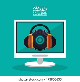 Computer headphone and music online design