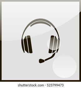 Computer headset Icon.