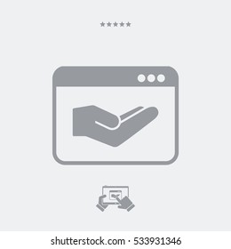 Computer help - Vector flat icon