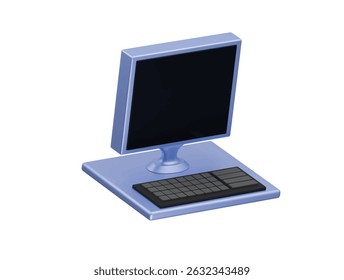Icono de computadora Ilustración 3D Render