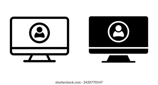 Computer Icon  Account sign. for mobile concept and web design. vector illustration