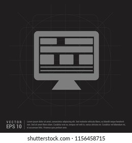 Computer Icon - Black Creative Background - Free vector icon