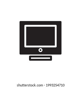 Icono de equipo negro. Símbolo vector.