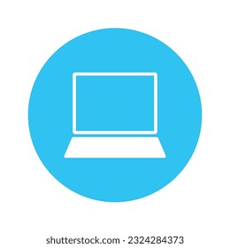 computer icon in blue circle