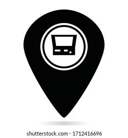 Computer icon at check-in white background