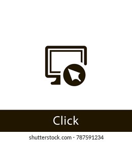 computer icon. click computer. sign design
