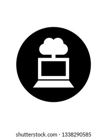 computer icon , cloud icon , technology , vector