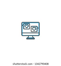 Computer Icon Design. Lifestyle icon vector design