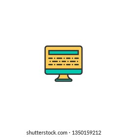 Computer icon design. Marketing icon vector illustration
