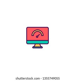 Computer icon design. Marketing icon vector illustration