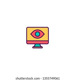 Computer icon design. Marketing icon vector illustration