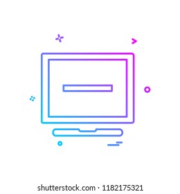 Computer icon design vector