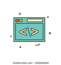 Computer icon design vector